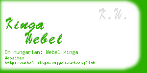 kinga webel business card